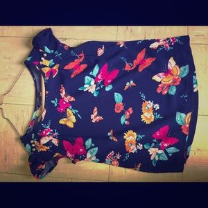 Colorful butterflies blouse
